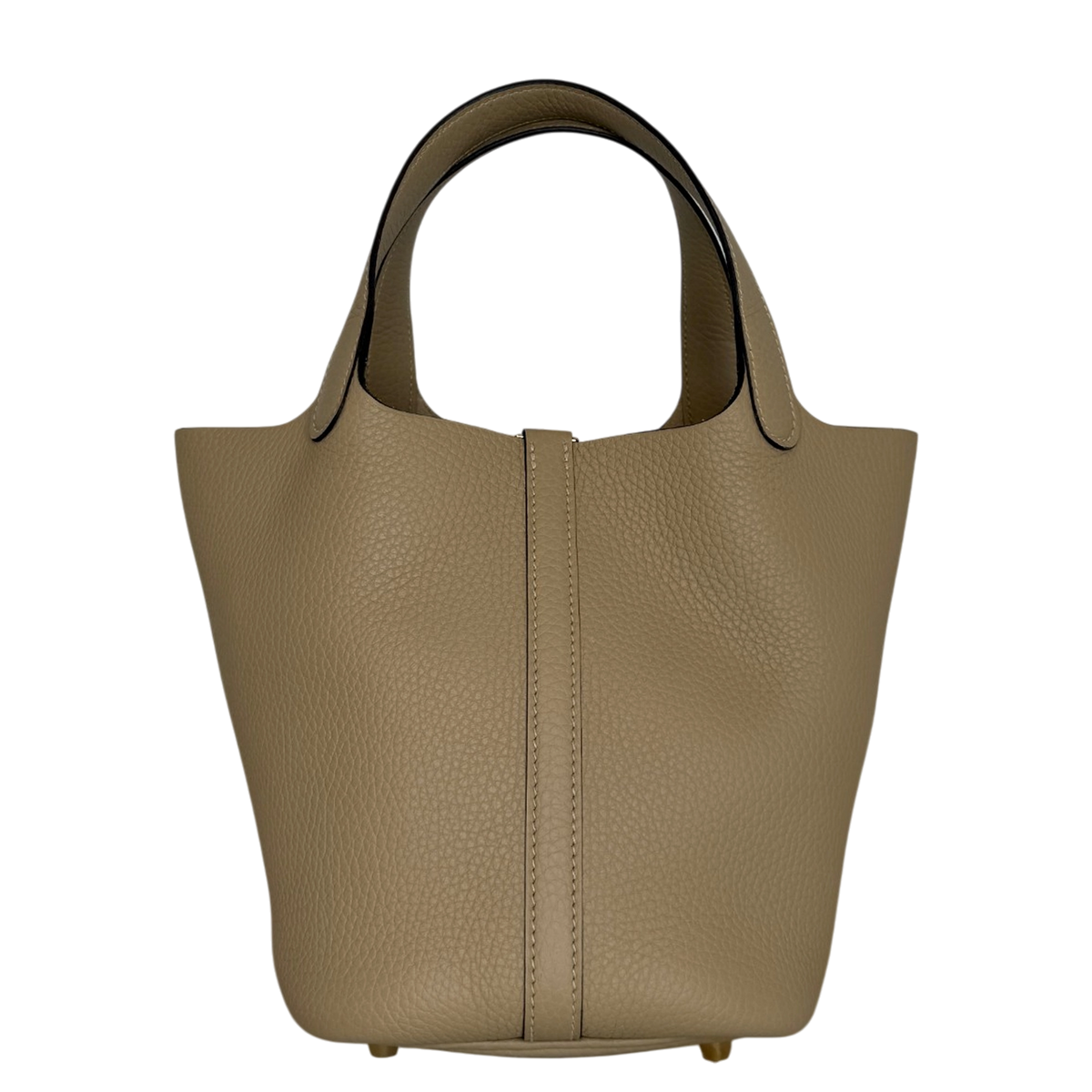 Hermès Picotin 18 Taurillon Clémence beige S2 Trench goldene Hardware 2025 Fullset / neuwertig Hermès