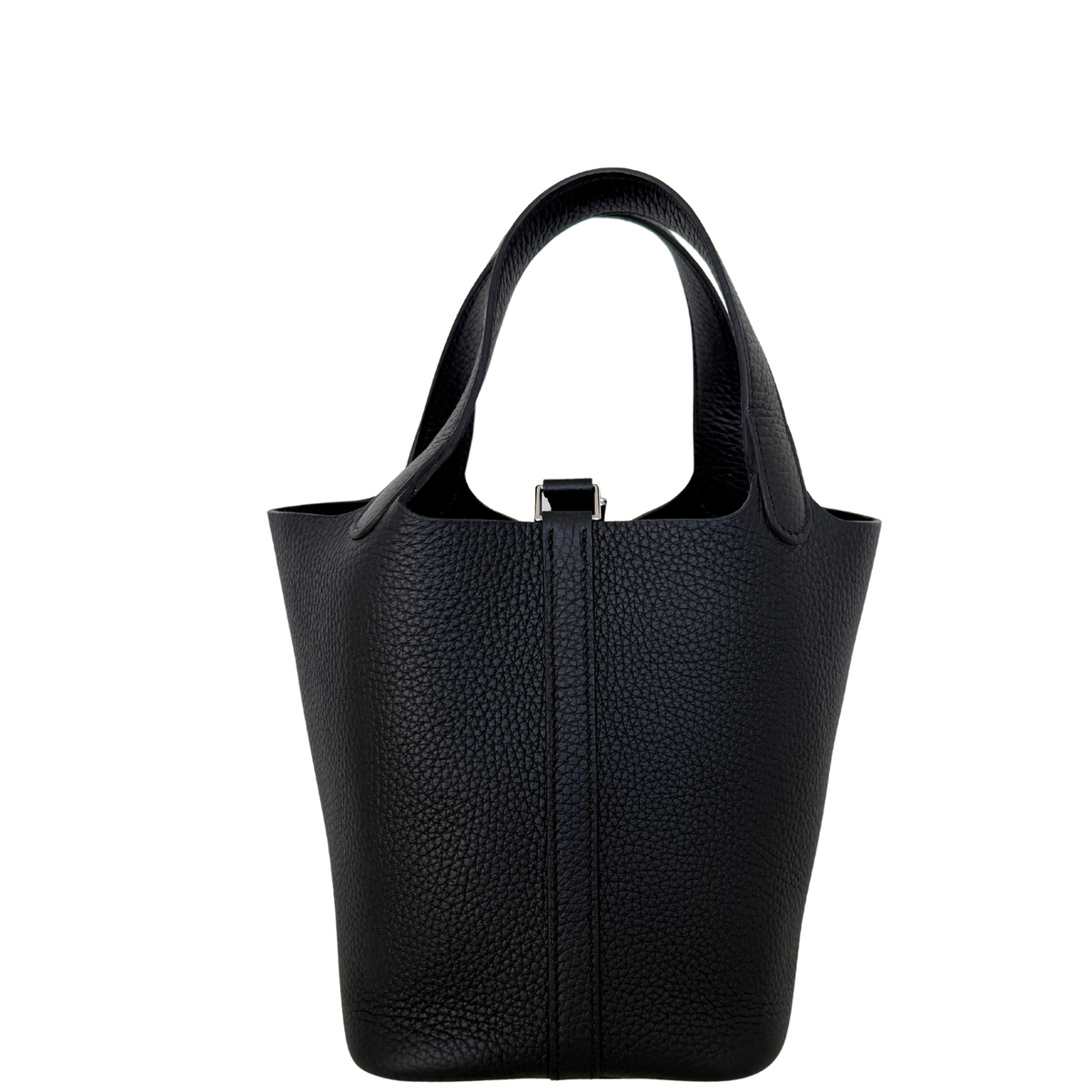 Hermès Picotin 18 Taurillon Clémence schwarz silber Hardware 2025 Fullset / neuwertig Hermès