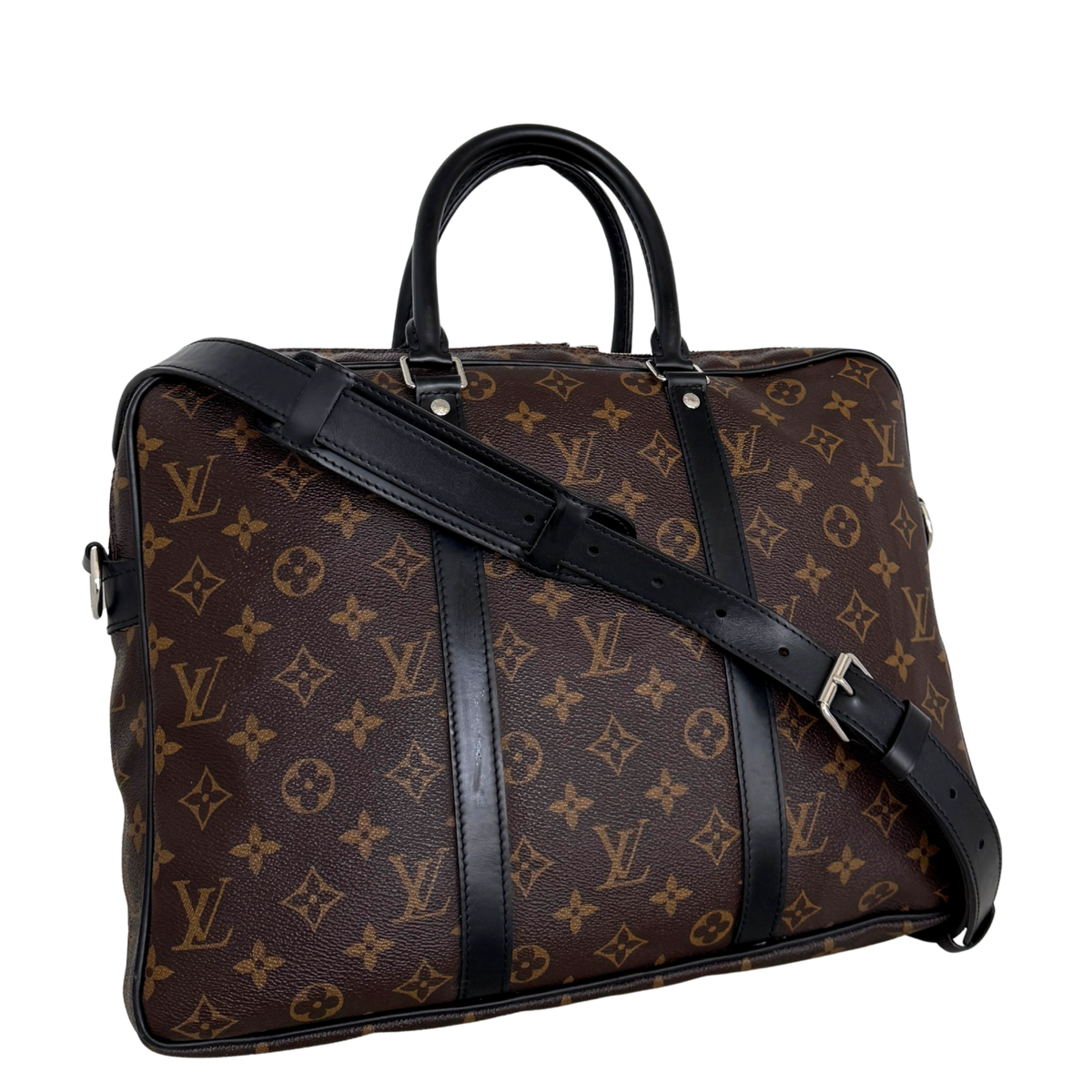 Louis Vuitton Porte Documents Voyage PM M52005 Braun / gut Louis Vuitton