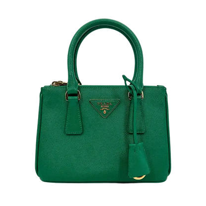 Prada Galleria Mini Bag aus Saffiano-Leder Mango Fullset / gut Prada