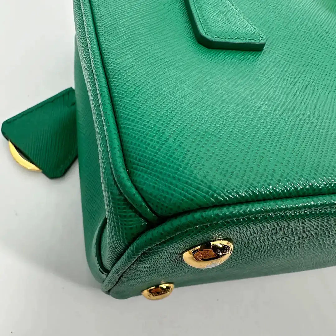 Prada Galleria Mini Bag aus Saffiano-Leder Mango Fullset / gut Prada