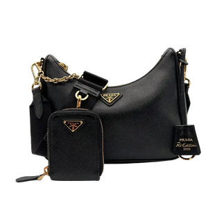 Prada Re-Edition 2005 Saffiano Leren Tas Zwart