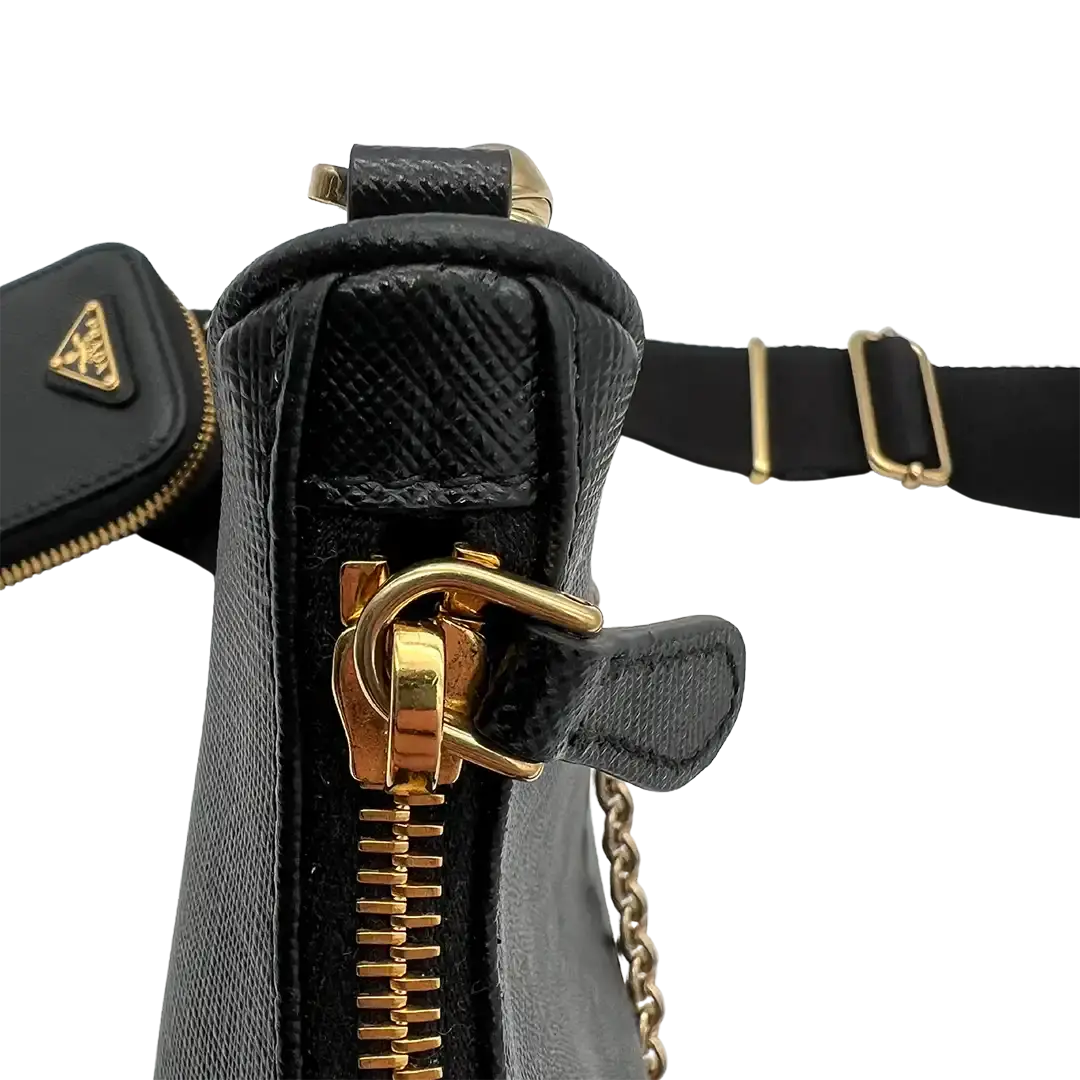 Prada Re-Edition 2005 Handtasche Saffiano Leder / schwarz Echtheitscheck