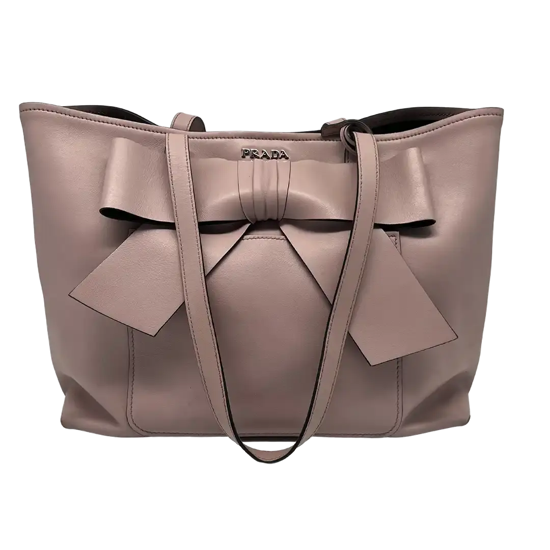 Prada Shopper City Calf Ribbon rosa / akzeptabel Prada