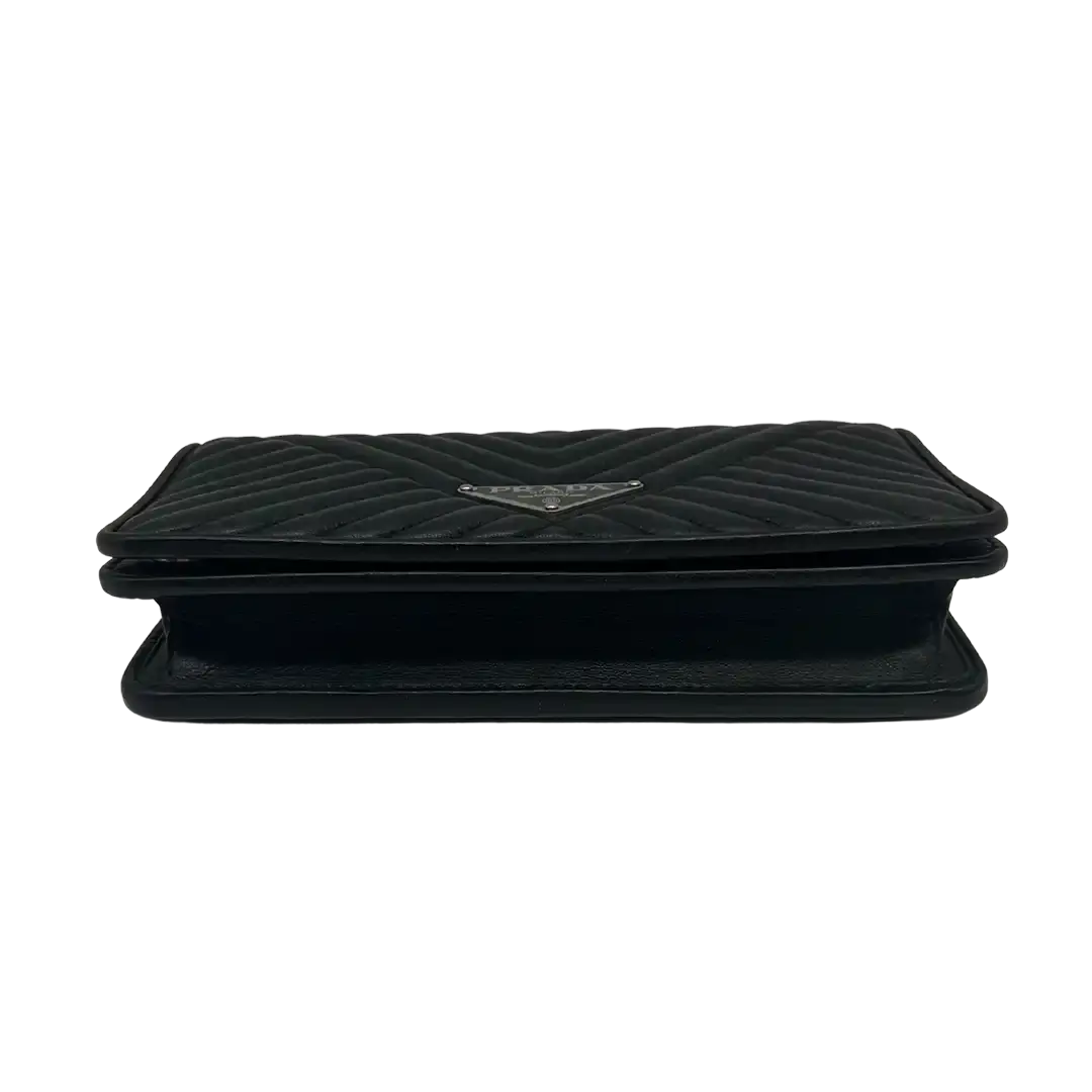 Prada Wallet on Chain Mini Bandoliera Nero Purse / sehr gut - Echtheitscheck