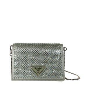 Prada pasjeshouder met schouderband en kristallen Acqua