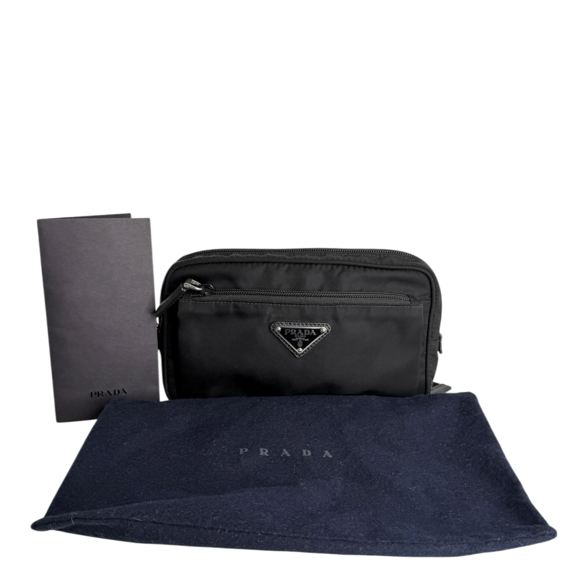 Prada Pre-Owned Kleine Tessuto Gürteltasche schwarz / sehr gut Prada