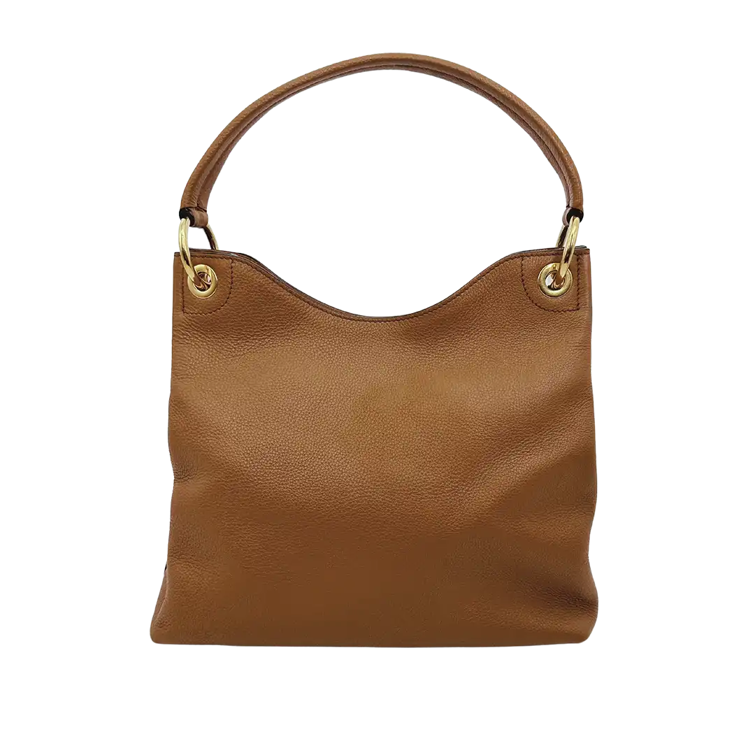 Prada Hobo Schultertasche 1BC051 Leder braun / neuwertig Prada