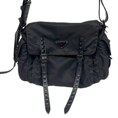 Prada New Vela Umhängetasche Nero all black / sehr gut Prada
