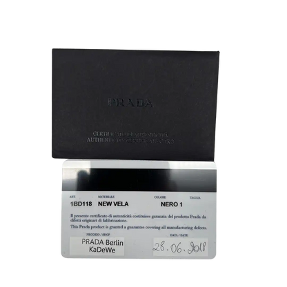 Prada New Vela Umhängetasche Nero all black / sehr gut Prada