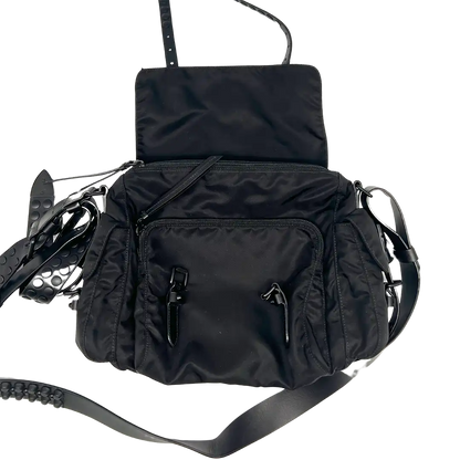 Prada New Vela Umhängetasche Nero all black / sehr gut Prada