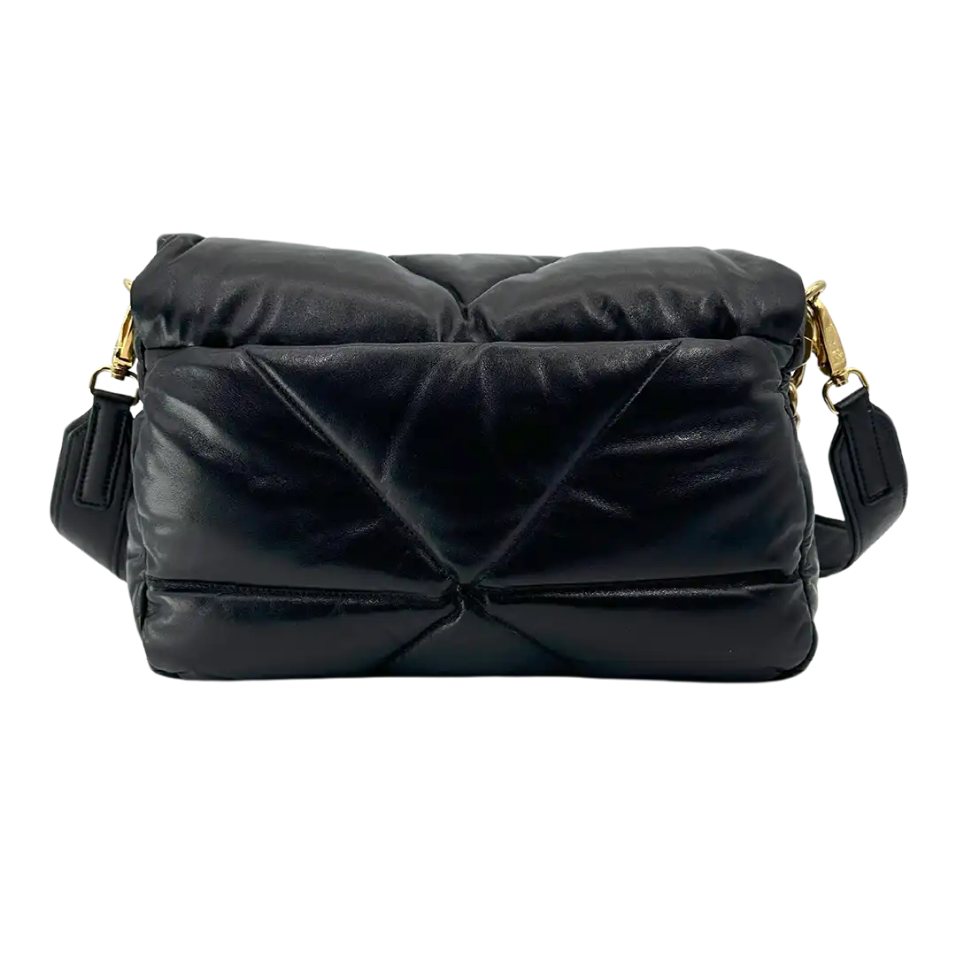 Prada Puffer Bag Nappa Lammleder schwarz / neuwertig Prada