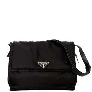 Prada Traveller Large Shoulder Bag in Re-Nylon Black / As Good As New