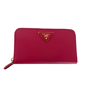 Prada Zippy portemonnee van Saffianoleer roze