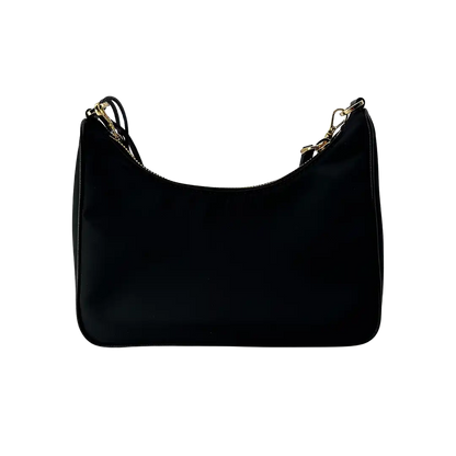 Prada Re-Edition 2005 Nylontasche schwarz gold Fullset / neu Prada
