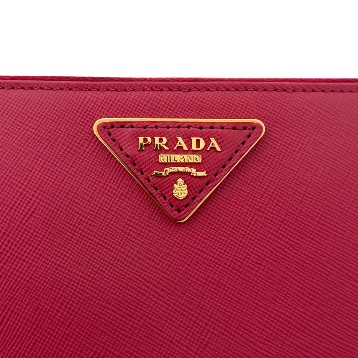 Prada Zippy Geldbörse aus Saffiano Leder Pink / sehr gut Prada