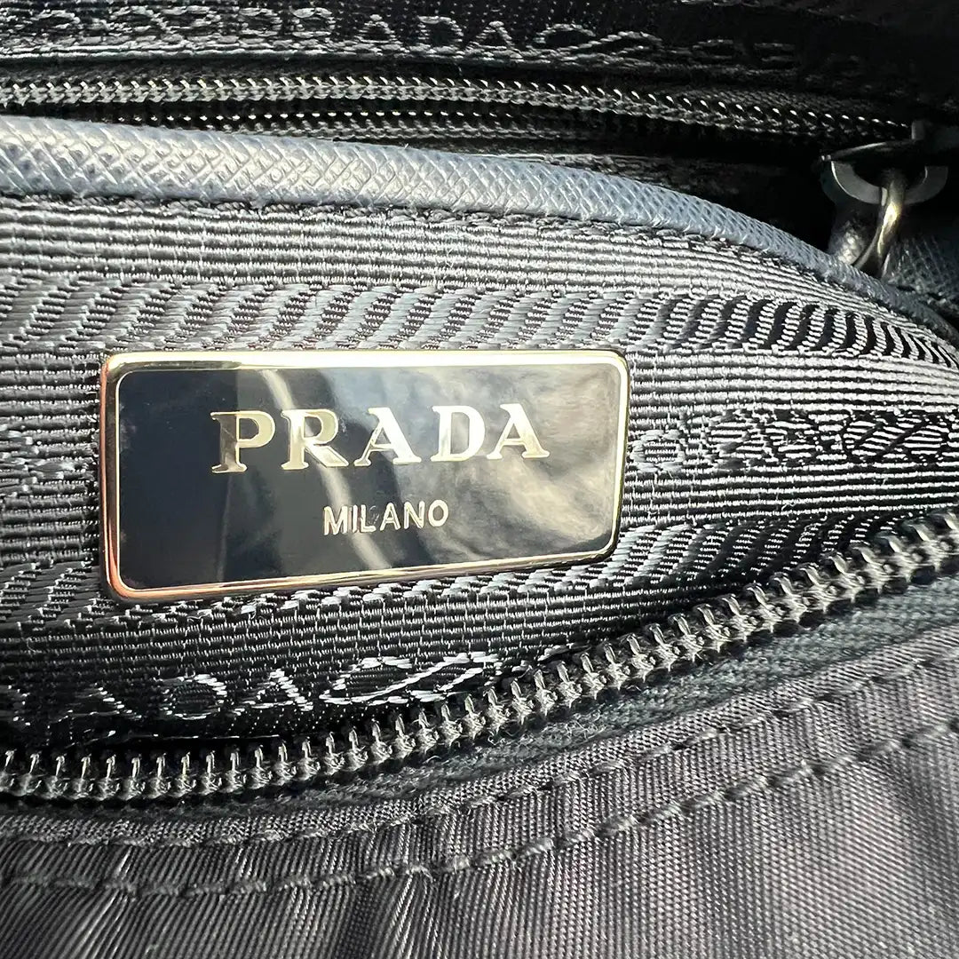 Prada Nylon Messenger Bag Schultertasche navy / neuwertig Prada