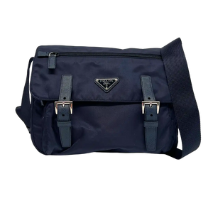Prada Nylon Messenger Bag Schoudertas marineblauw