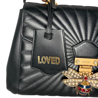Gucci Queen Margaret Top Handle Tasche Schwarz / sehr gut Gucci