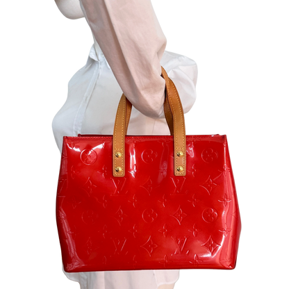 Louis Vuitton Reade PM Handtasche Monogram Vernis Rot / sehr gut Louis Vuitton