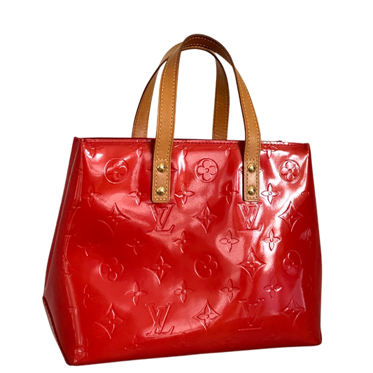 Louis Vuitton Reade PM Handtasche Monogram Vernis Rot / sehr gut Louis Vuitton