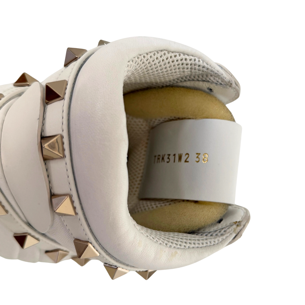 Valentino Garavani Rockstud High-Top Sneaker Größe 38 Weiß / sehr gut Valentino