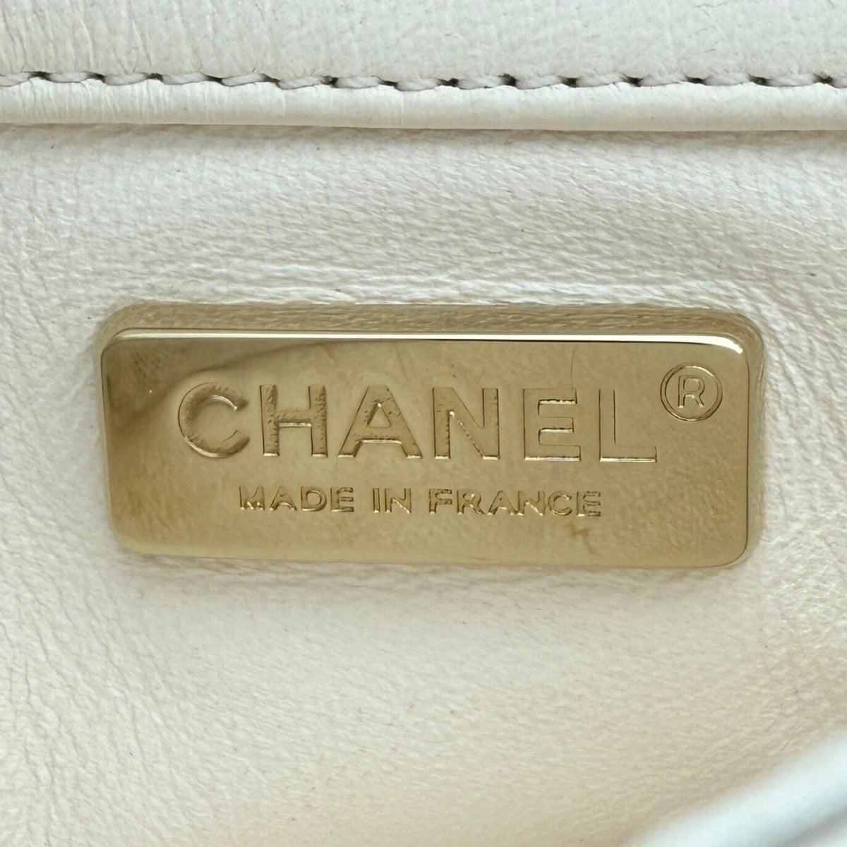 Chanel Runway Top Handle aus Fell Weiß / neuwertig Chanel