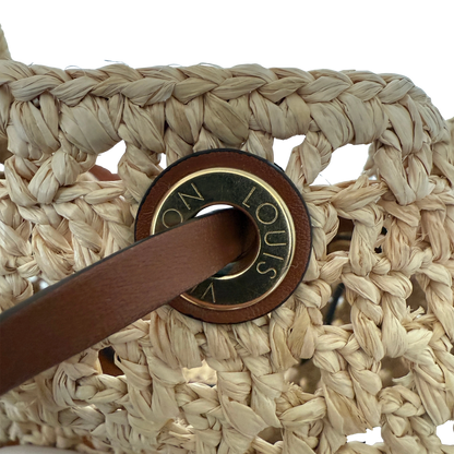 Louis Vuitton Noé BB M24722 Beige Raffia Fullset / gut Louis Vuitton