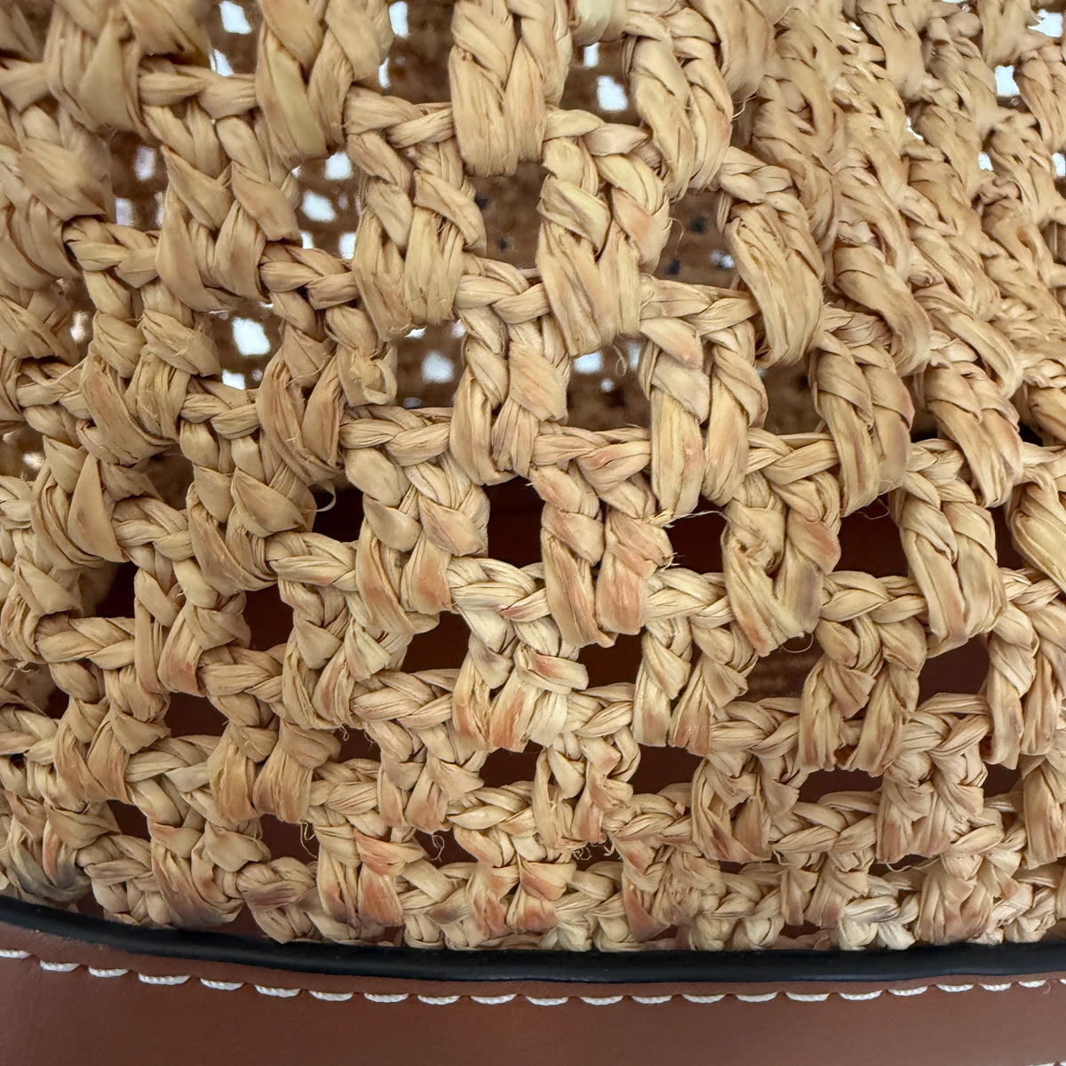 Louis Vuitton Noé BB M24722 Beige Raffia Fullset / gut Louis Vuitton