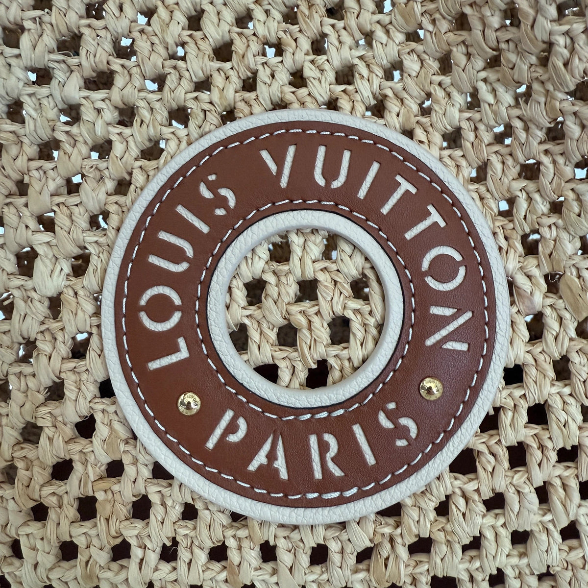 Louis Vuitton Noé BB M24722 Beige Raffia Fullset / gut Louis Vuitton