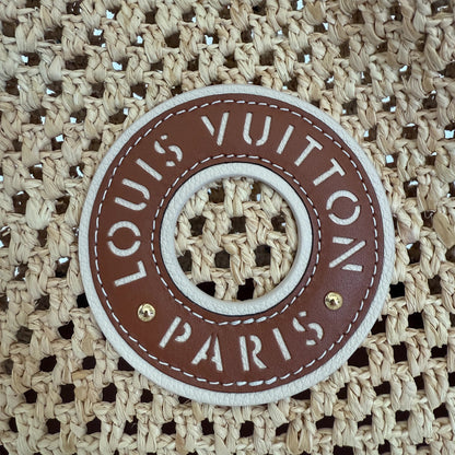 Louis Vuitton Noé BB M24722 Beige Raffia Fullset / gut Louis Vuitton