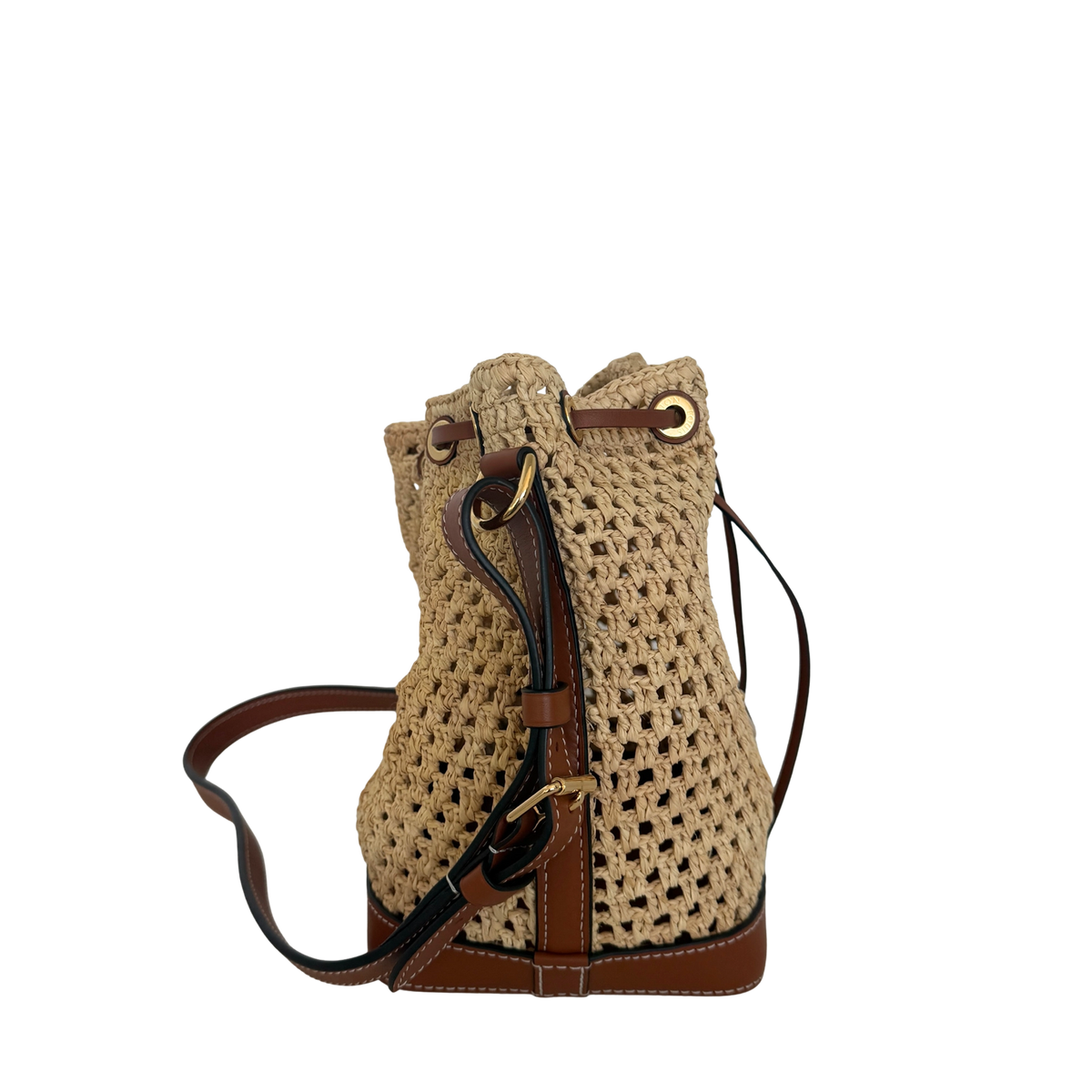 Louis Vuitton Noé BB M24722 Beige Raffia Fullset / gut Louis Vuitton