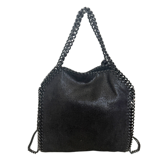 Stella McCartney Mini Tote Bag Falabella Metallic-Schwarz / neuwertig Stella McCartney