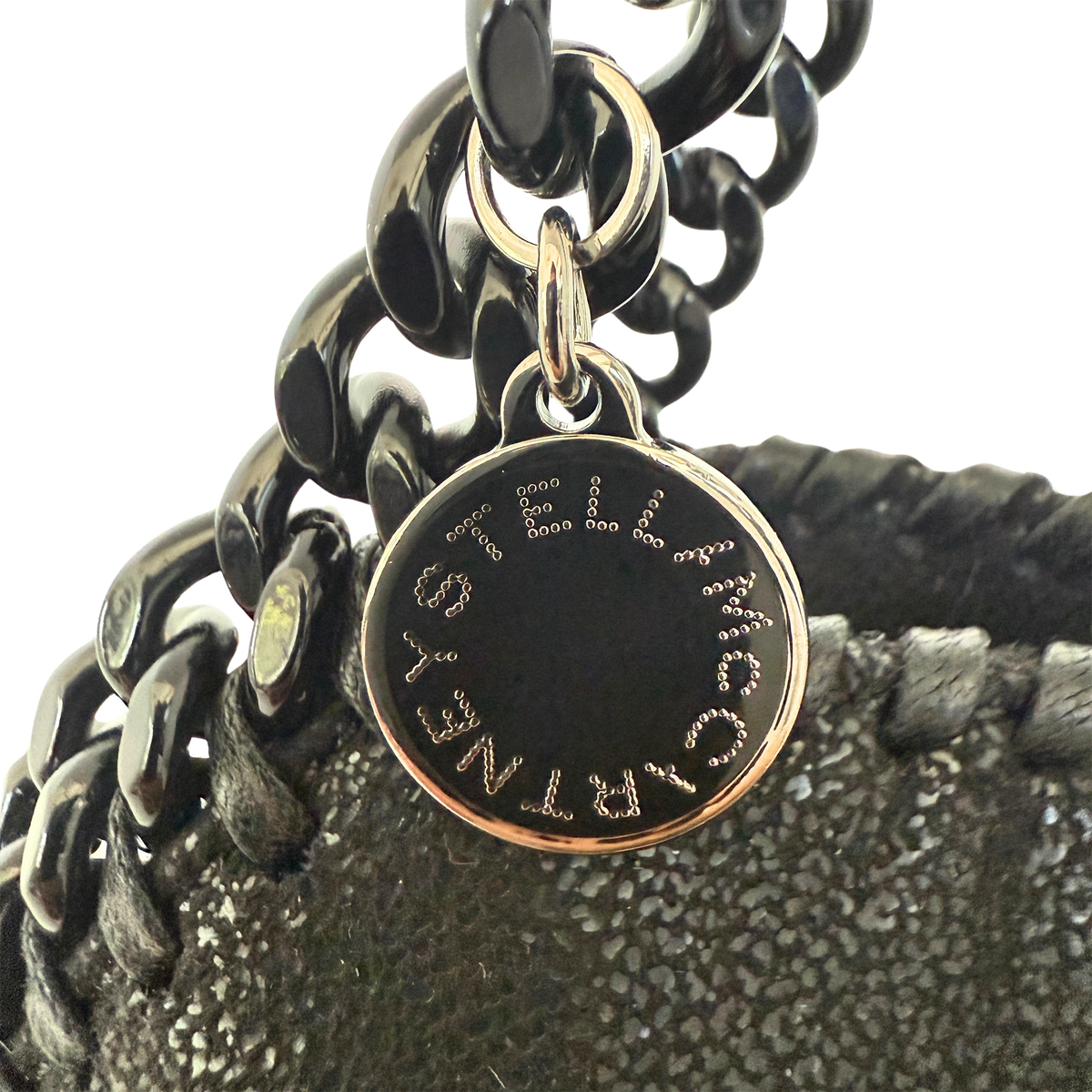 Stella McCartney Mini Tote Bag Falabella Metallic-Schwarz / neuwertig Stella McCartney