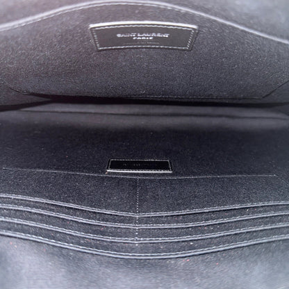 Saint Laurent Cassandre Matelassé Dokumentenhalter aus gestepptem Leder Schwarz / sehr gut Saint Laurent