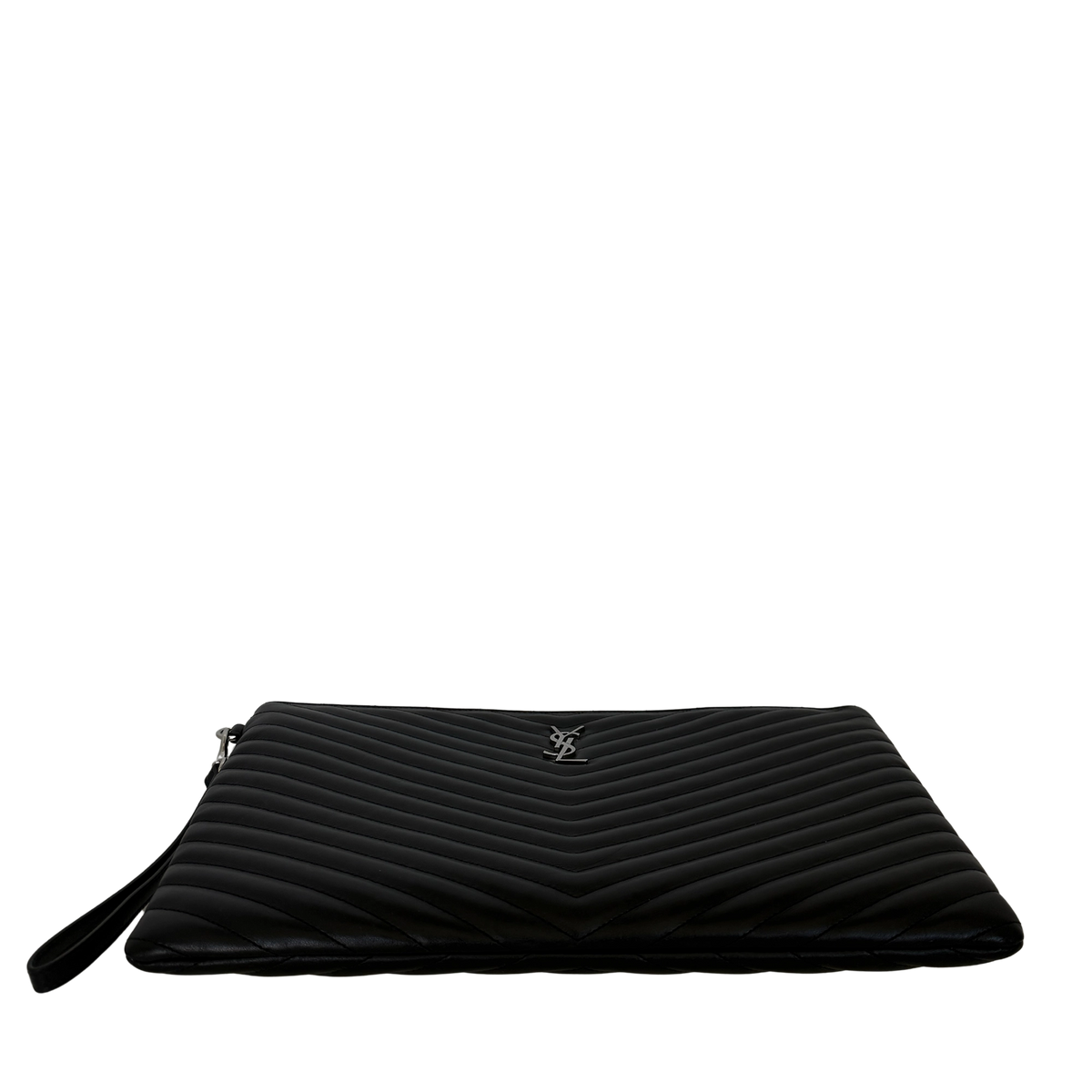 Saint Laurent Cassandre Matelassé Dokumentenhalter aus gestepptem Leder Schwarz / sehr gut Saint Laurent