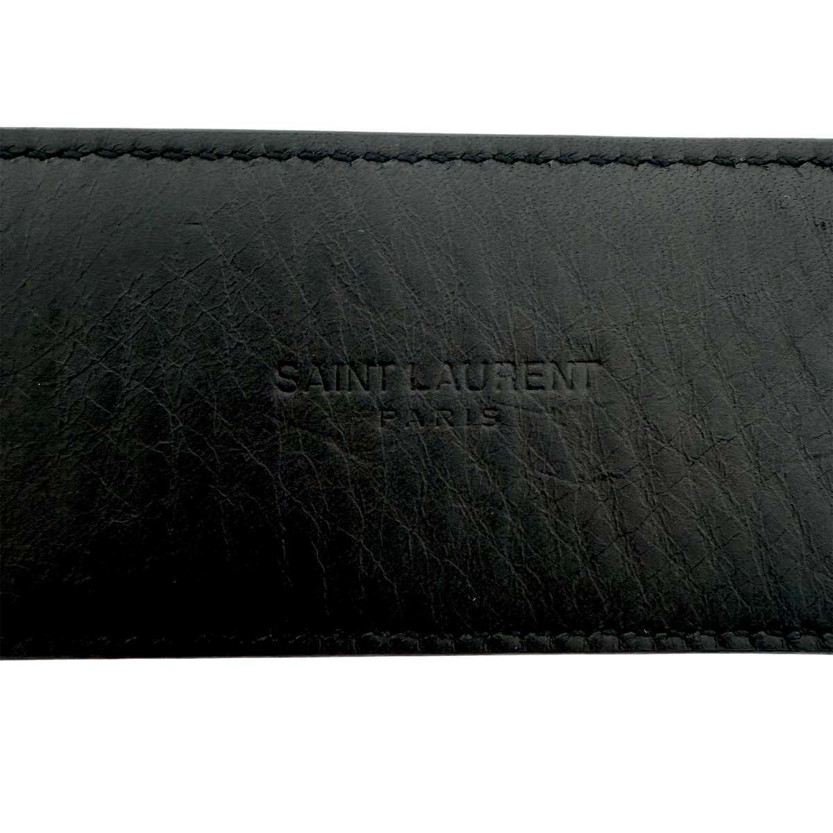 Saint Laurent Gürtel Schlangenlederoptik Schwarz / neuwertig Saint Laurent