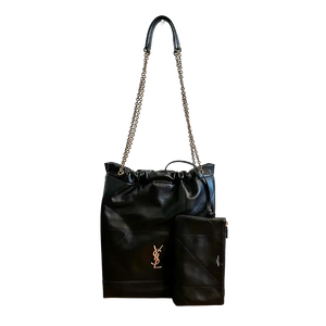 Saint Laurent Jamie Pochon lamsleer zwart