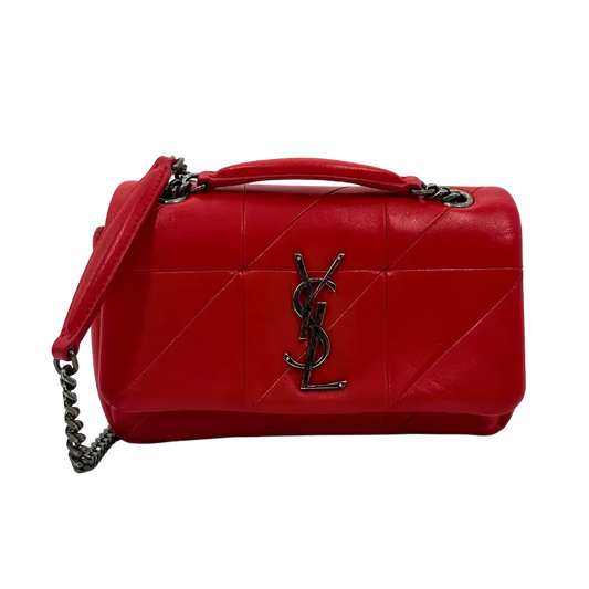 Saint Laurent Jamie Small Schultertasche Leder rot / gut Saint Laurent