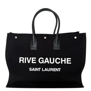 Saint Laurent Grote Tote Bag Rive Gauche Zwart