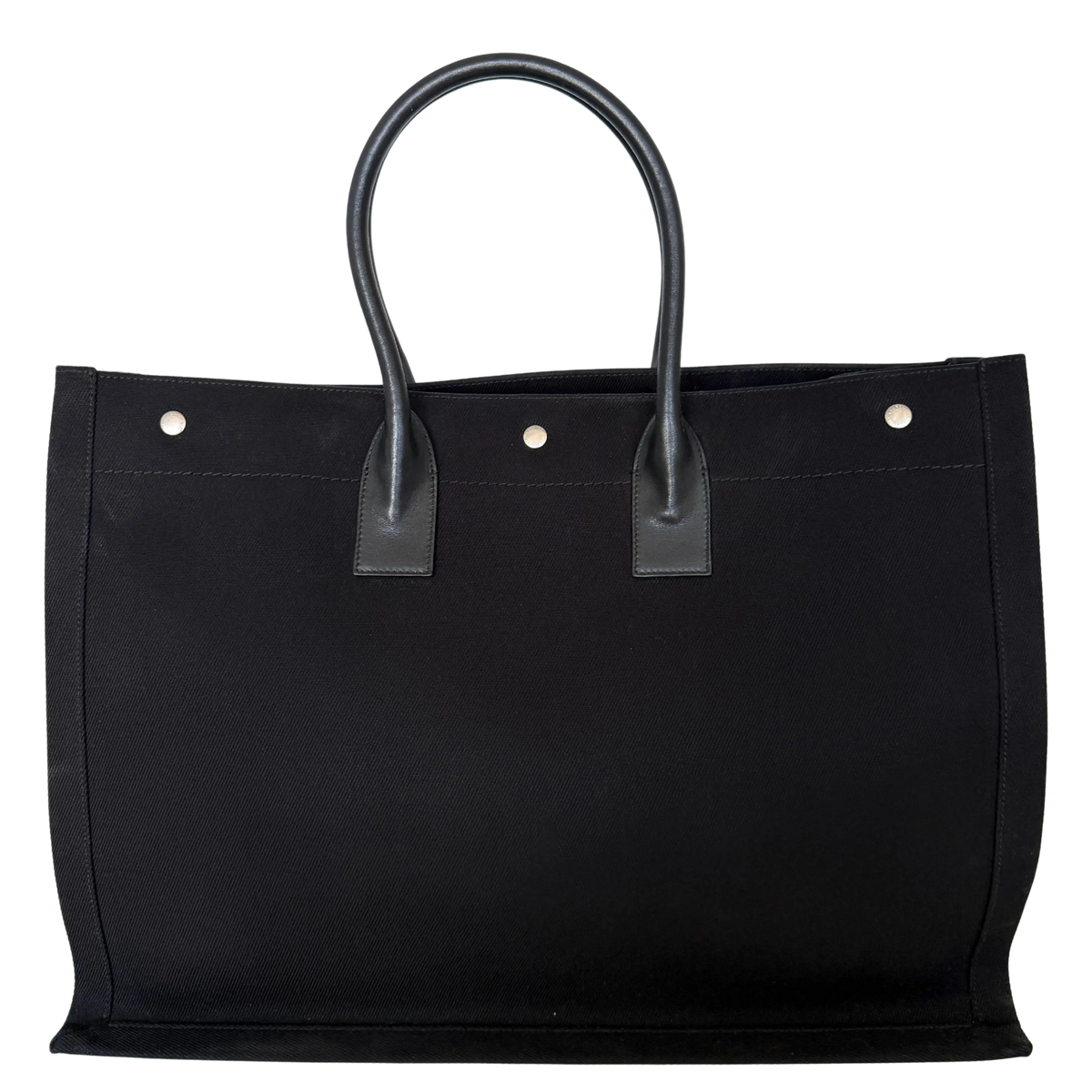 Saint Laurent Large Tote Tasche Rive Gauche Schwarz / sehr gut Saint Laurent