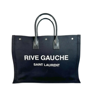 Saint Laurent Grote Tote Tas Rive Gauche zwart