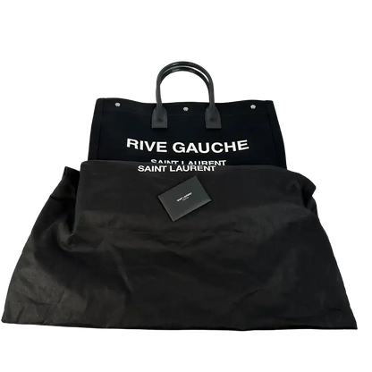 Saint Laurent Large Tote Tasche Rive Gauche schwarz / sehr gut Saint Laurent
