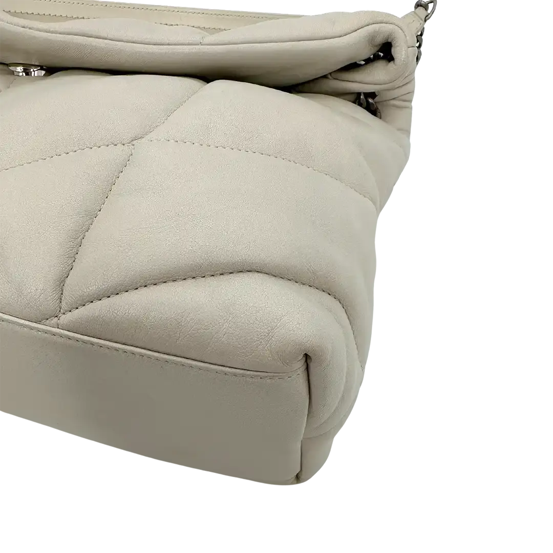 Saint Laurent LouLou Puffer Medium Handtasche Ivory Lammleder / sehr gut Saint Laurent