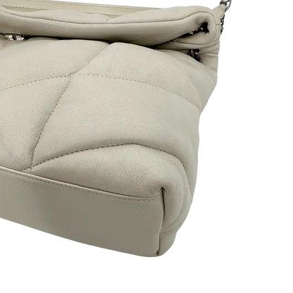 Saint Laurent LouLou Puffer Medium Handtasche Ivory Lammleder / sehr gut Saint Laurent