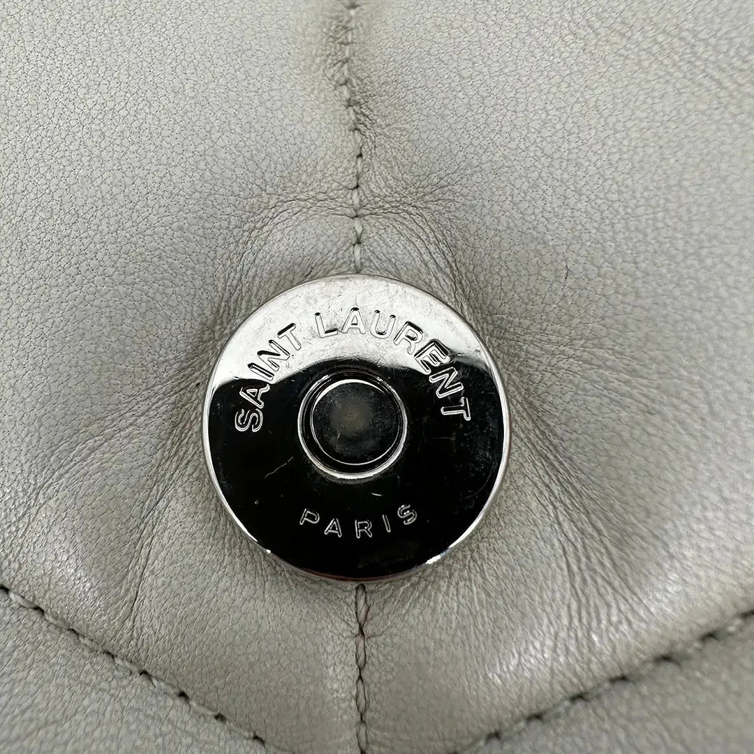 Saint Laurent LouLou Puffer Medium Handtasche Ivory Lammleder / sehr gut Saint Laurent