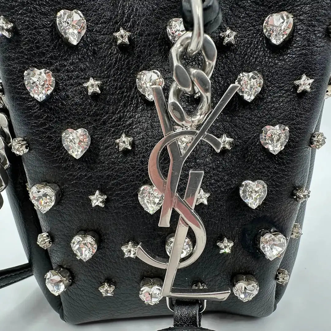 Saint Laurent Mini Bucket Bag Crystal limitiert und selten / sehr gut Saint Laurent