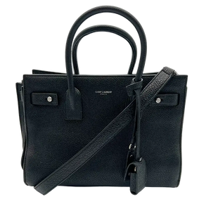 Saint Laurent Sac de jour Baby leer zwart / Goed