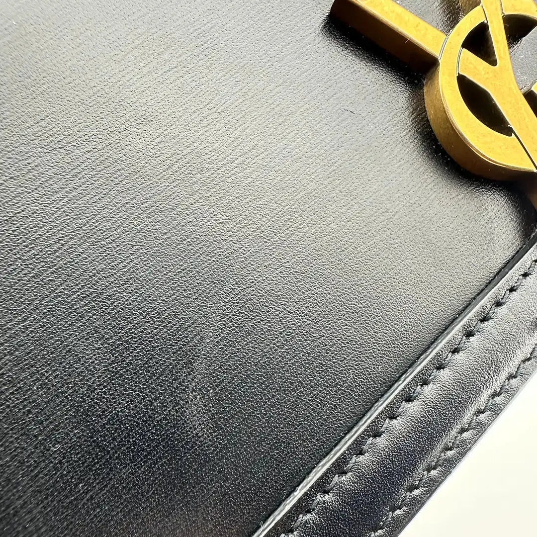 Saint Laurent Solferino Medium schwarz Leder Handtasche / gut Saint Laurent
