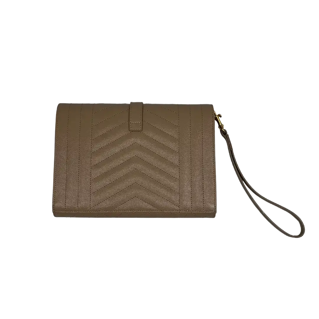 Saint Laurent YSL Cassandre Grain-de-Poudre dark beige Fullset / neuwertig - Echtheitscheck